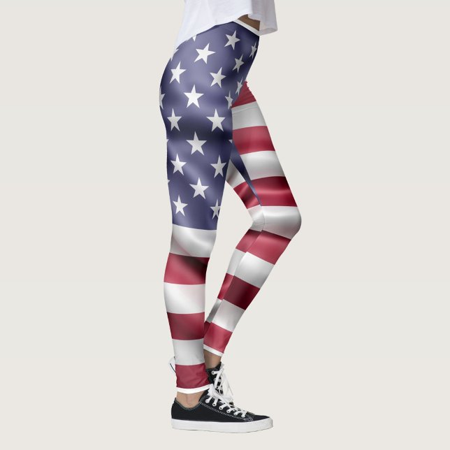 Amerikansk Flagga Leggings (Red, White and Blue Leggings!)