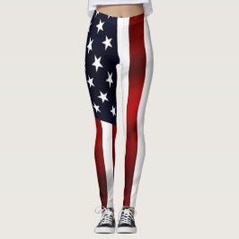 Amerikansk Flagga Leggings