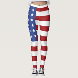 Amerikansk flagga leggings