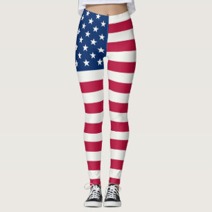 Amerikansk Flagga Leggings