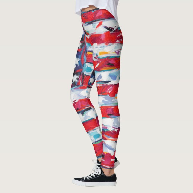 Amerikansk Flagga Leggings (Vänster)