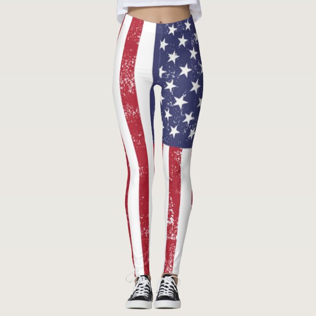 Amerikansk flagga leggings (Framsida)