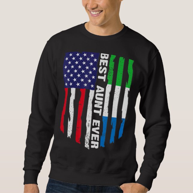 Amerikansk Flagga Leone Flagga Best Moster någonsi Lång Ärmad Tröja (Framsida)