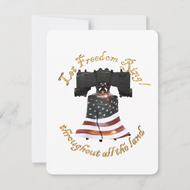 Amerikansk Flagga Liberty Bell-inbjudan Inbjudningar (Framsida)