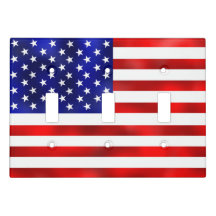 Amerikansk Flagga Light Switch Cover