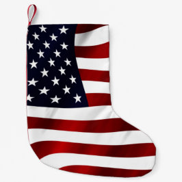 Amerikansk Flagga Liten Julstrumpa