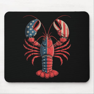 Amerikansk Flagga Lobster Patriotic Kräftor Season Musmatta