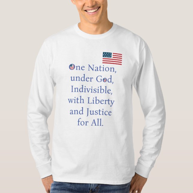 Amerikansk flagga/Löftet T Shirt (Framsida)