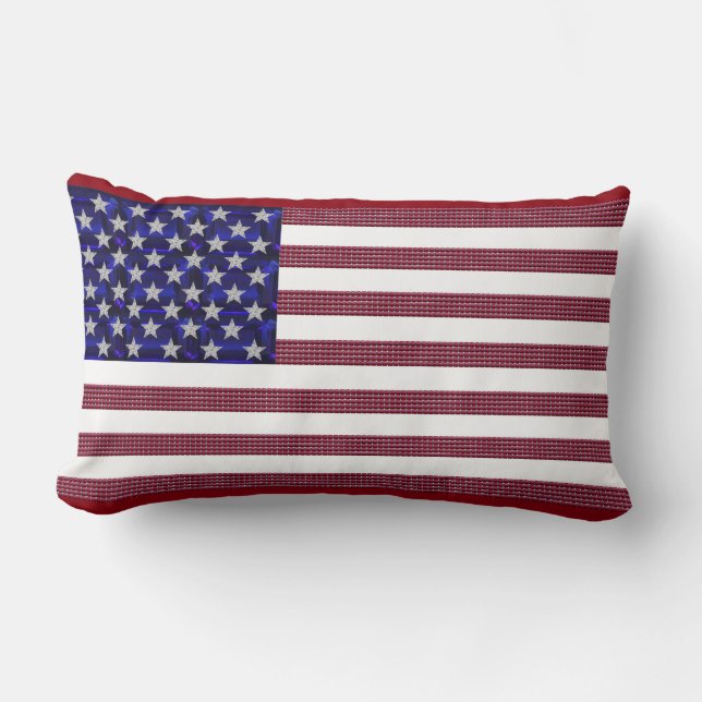 Amerikansk Flagga Lumbarkudde (Framsida)