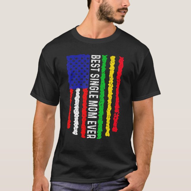 Amerikansk flagga Mali flagga Bästa ensamstående m T Shirt (Framsida)