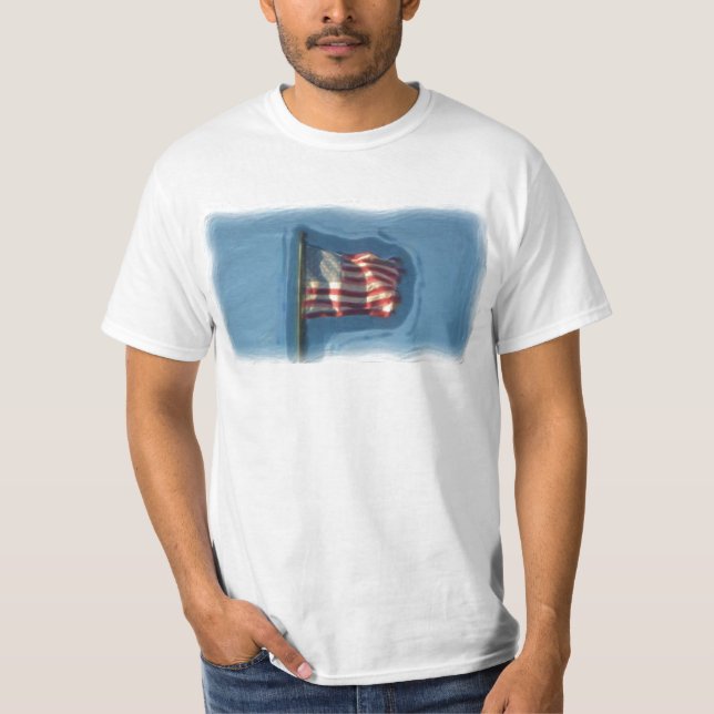 Amerikansk flagga manar-skjorta t-shirt (Framsida)