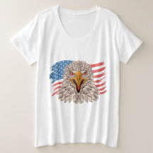 Amerikansk Flagga med An Eagle T-Shirt