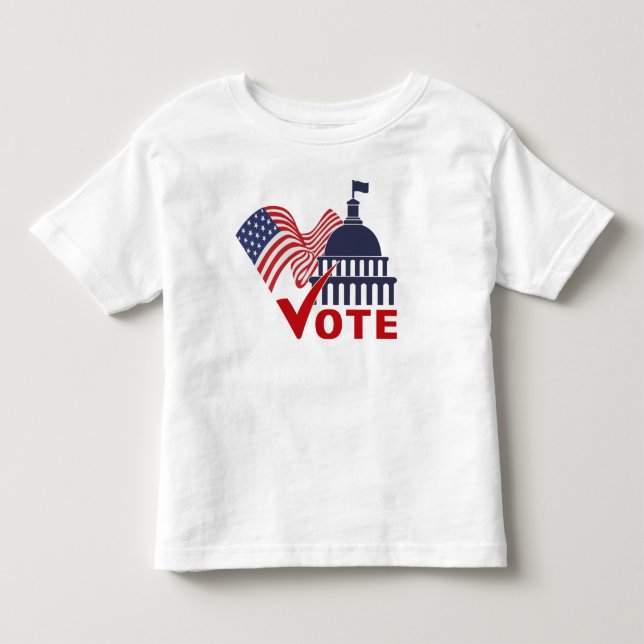 Amerikansk flagga med bockmarkering t shirt (Framsida)