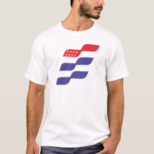 Amerikansk flagga med bokstaven E, motiv för patri T Shirt