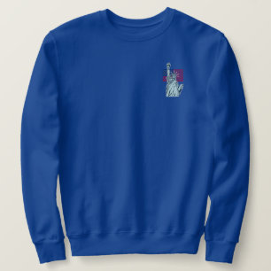 Amerikansk Flagga med Dam Liberty Sweatshirt