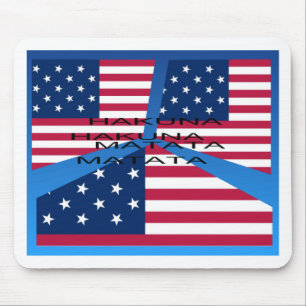 Amerikansk Flagga med Hakuna Matata: Patriotisk de Musmatta