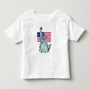Amerikansk flagga med Lady Liberty T Shirt