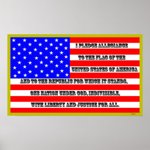 Amerikansk flagga med lojalitet poster