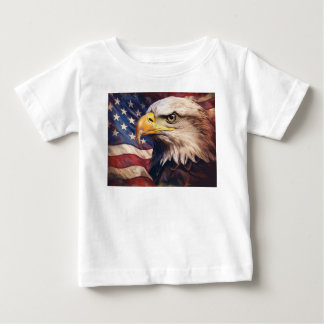 Amerikansk Flagga med Örn Head T Shirt