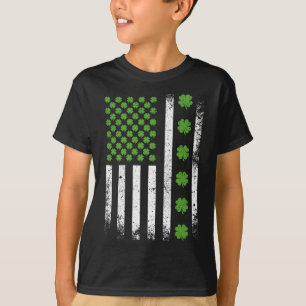 Amerikansk flagga med schampinkpojke t shirt