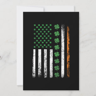 Amerikansk Flagga med Shamrocks St patricks day Inbjudningar