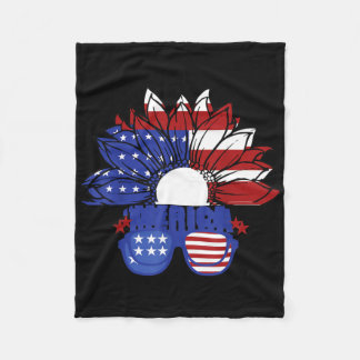 Amerikansk flagga Merica 4 juli självständighetsda Fleecefilt