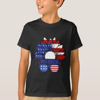 Amerikansk flagga Merica 4 juli självständighetsda T Shirt