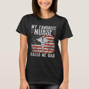 Amerikansk Flagga Min Favoritsjuksköterska Kallar T Shirt