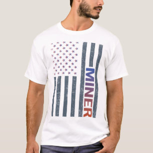 Amerikansk Flagga - Miner T Shirt