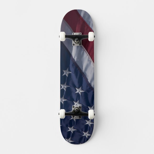 Amerikansk flagga. mini skateboard bräda 18,5 cm (Framsida)