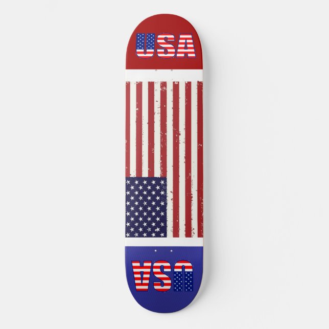 Amerikansk flagga mini skateboard bräda 18,5 cm (Framsida)