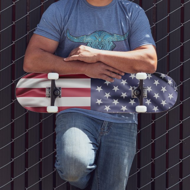 Amerikansk Flagga Mini Skateboard Bräda 18,5 Cm (America Flag Skateboard!)