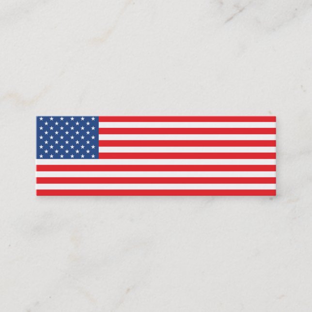 Amerikansk Flagga Mini Visitkort (Framsida)