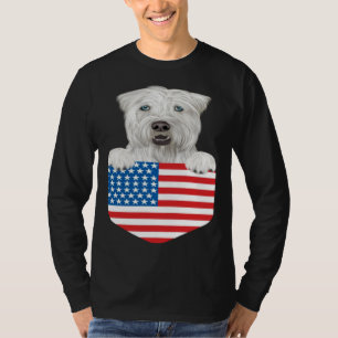 Amerikansk flagga Mjukt Pälsad Wheaten Terrier Hun T Shirt