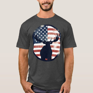 Amerikansk Flagga Moose 1 T Shirt