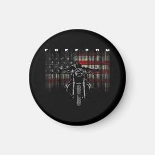 Amerikansk Flagga motorcykelfrihet Magnet