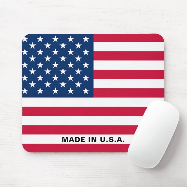 Amerikansk Flagga Mouse Pad Made in USA - Patrioti Musmatta (Med mus)