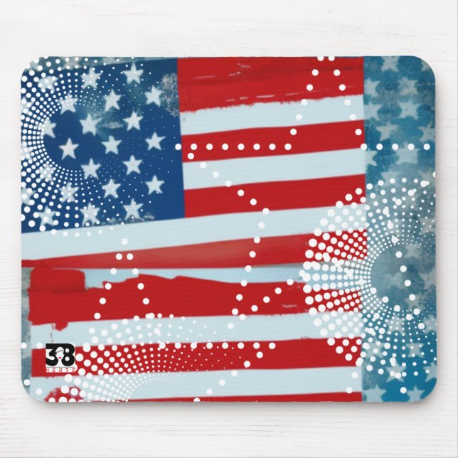 Amerikansk Flagga Musmatta (Framsidan)