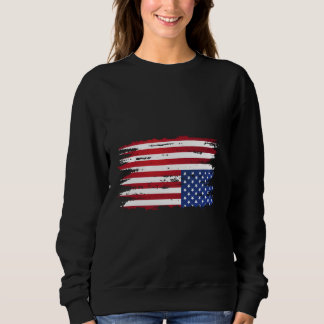 Amerikansk flagga-nöd upp och ned på patriotisk US T Shirt