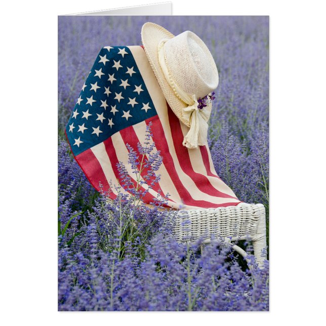 Amerikansk Flagga OBS Kort (Framsidan)