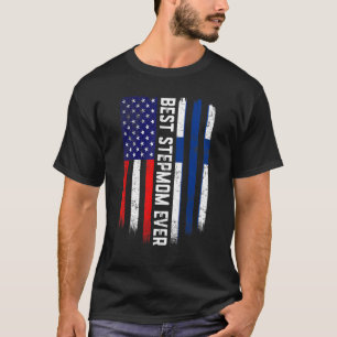 Amerikansk Flagga och finsk Flagga, bästa Stepmamm T Shirt