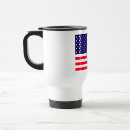Amerikansk flagga och örn resemugg