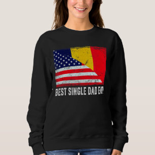 Amerikansk Flagga och Tchad Flagga, bästa enkelsid T Shirt