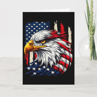 Amerikansk Flagga Örn Huvud Patriotisk 4:e Juli Me Kort