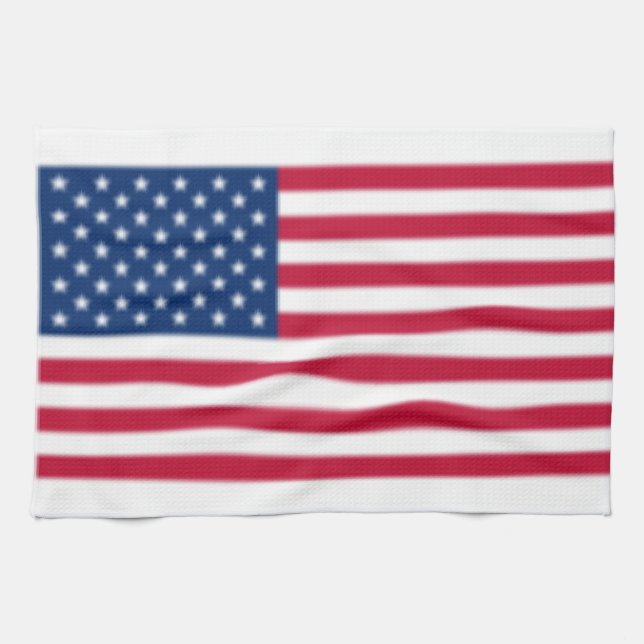Amerikansk Flagga oskarp Kökshandduk (Horisontell)