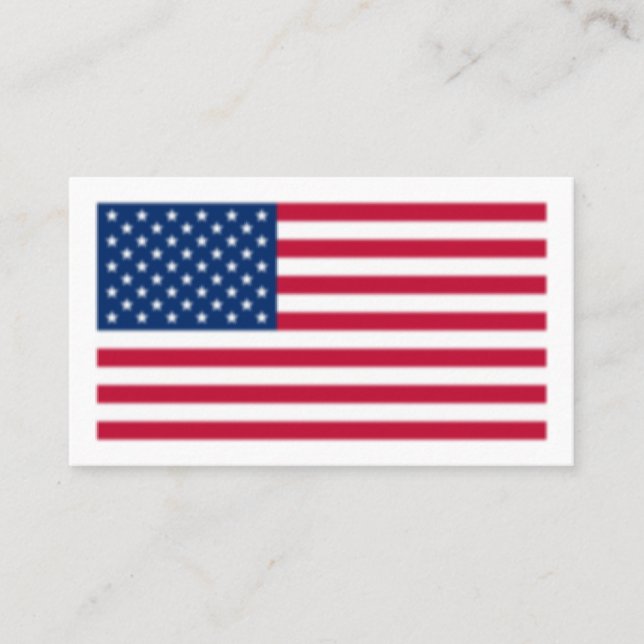 Amerikansk Flagga oskarp Visitkort (Framsida)