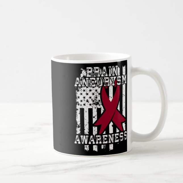 Amerikansk flagga - överlevare av hjärnaneurysm  kaffemugg (Höger)