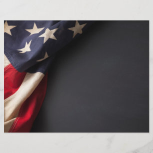 Amerikansk Flagga på en kalkbräda Reklamblad