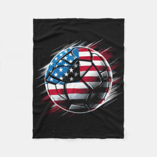 Amerikansk flagga på fotboll fleecefilt