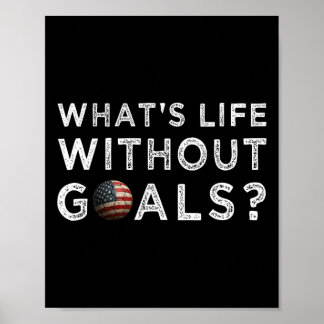 Amerikansk Flagga På Fotboll Ll Sport Vad Är Livet Poster